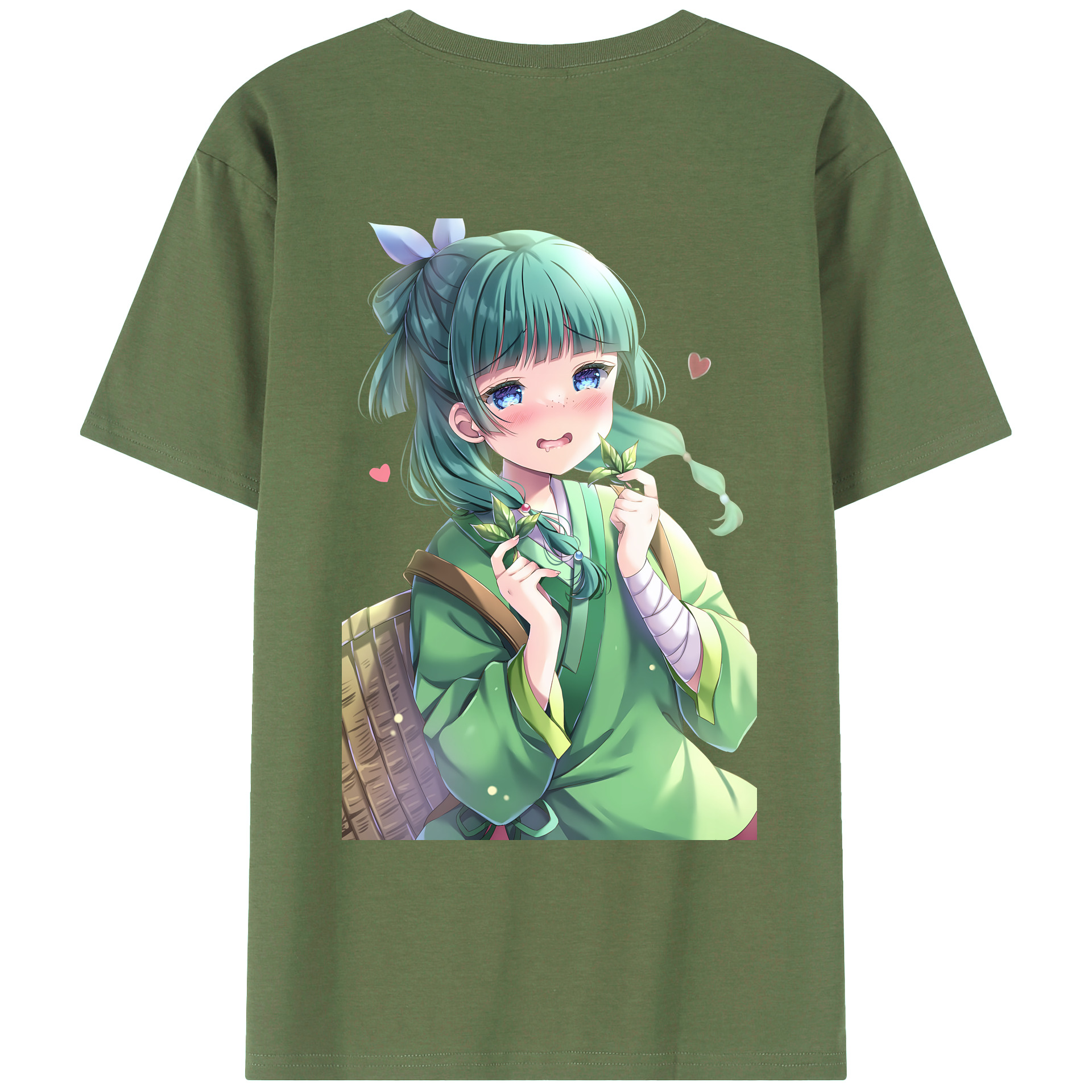 （画像用） 薬屋のひとりごと The Apothecary Diaries 綿100％ メンズ半袖Tシャツ（バックプリント） 通気性